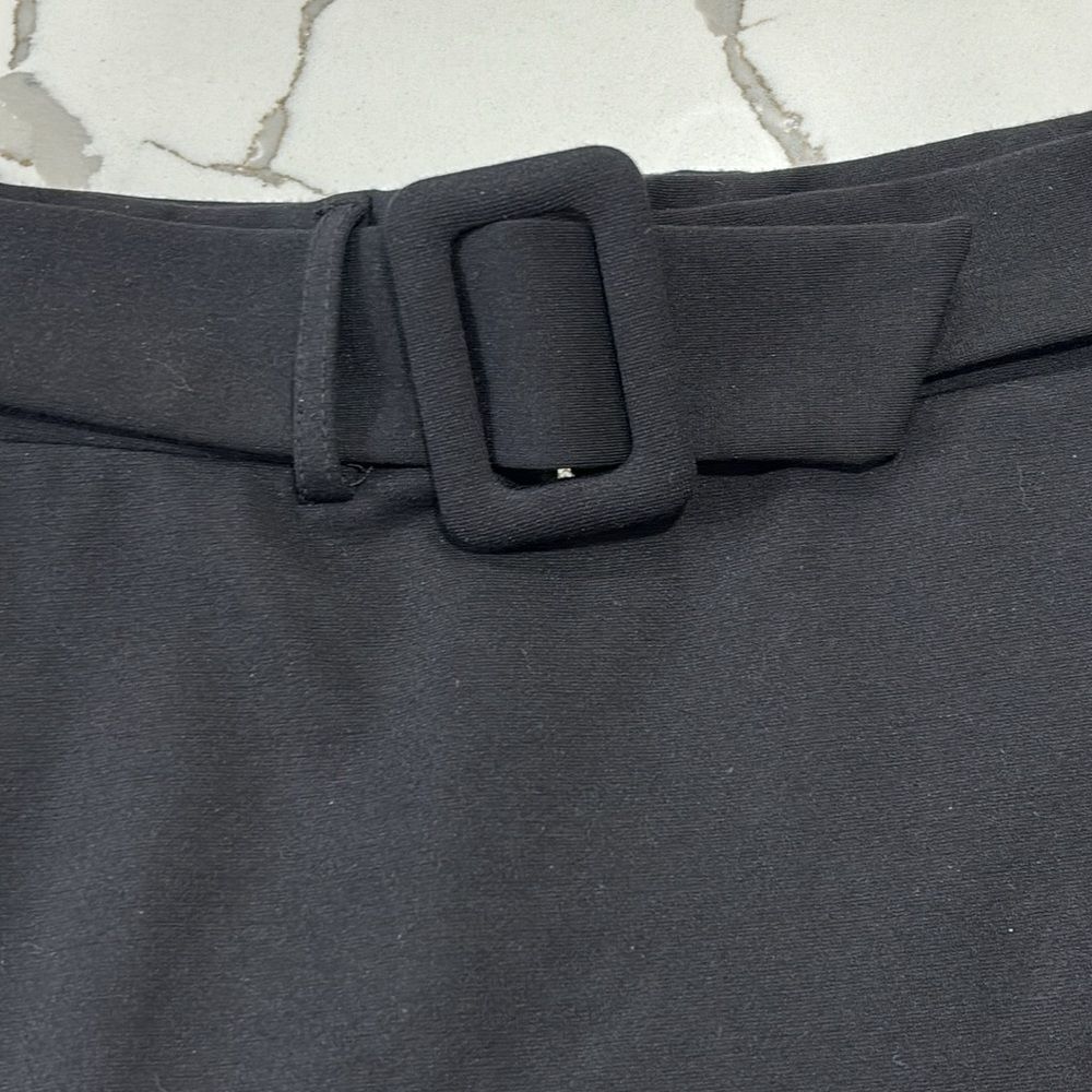 Originality | Women’s Black Belted Fit and Flare Mini Skirt - Picture 8 of 13